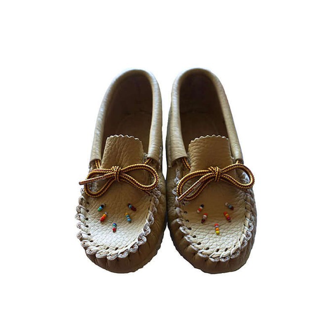 Girls Moccasins - Leather Moccasin Shoes with Beads for Toddlers from Quetzal Artisan