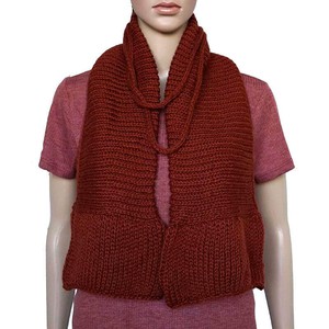 Bolero Scarf Bordeaux - Knitted Necklace - Stylish and Warm from Quetzal Artisan