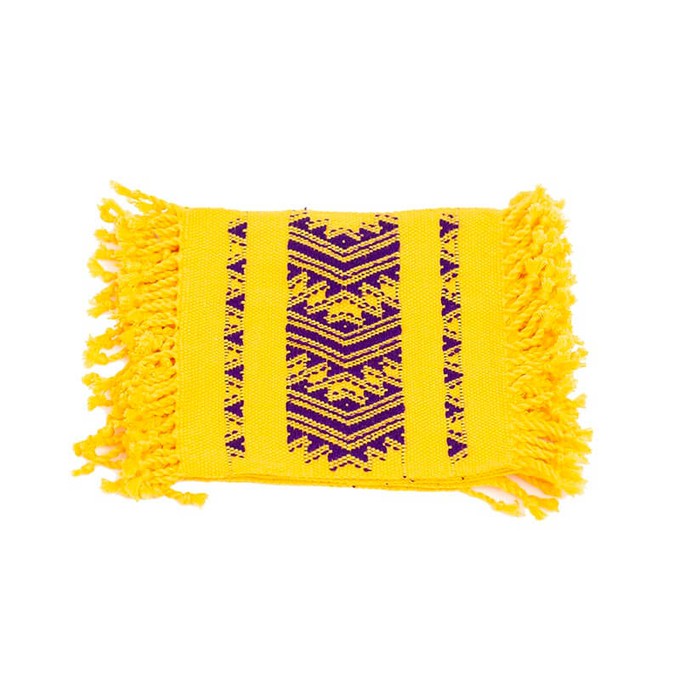 Yellow Coasters - Set van 6 - Cotton - Colorful & Fairtrade from Quetzal Artisan