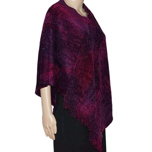 Poncho Magenta - Bio Bamboo Chenille - Stylish & Fairtrade from Quetzal Artisan