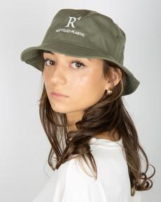 RECYCLED PLASTIC BUCKET HAT KHAKI via R4 Clothing