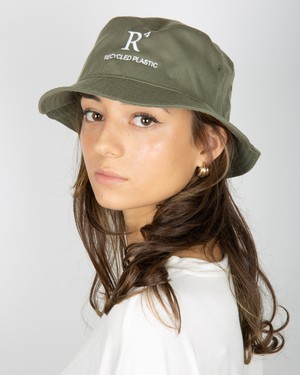 RECYCLED PLASTIC BUCKET HAT KHAKI from R4 Clothing