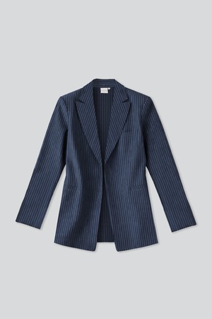 The Weekday Blazer in Blue Stripes from Reistor