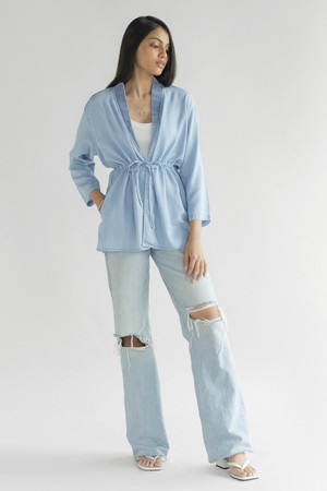 Travel Light Denim Jacket in Ocean Blue from Reistor