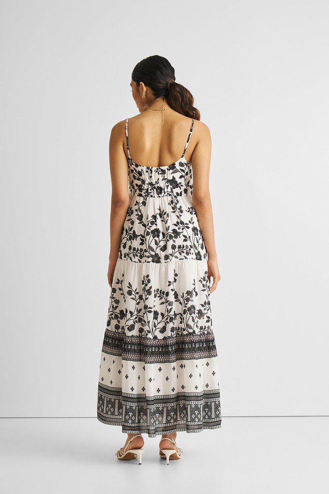 Strappy Tiered Maxi Dress in Florals from Reistor