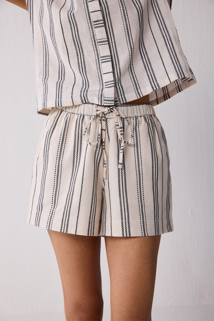 Regular Drawstring Shorts in Stripes from Reistor