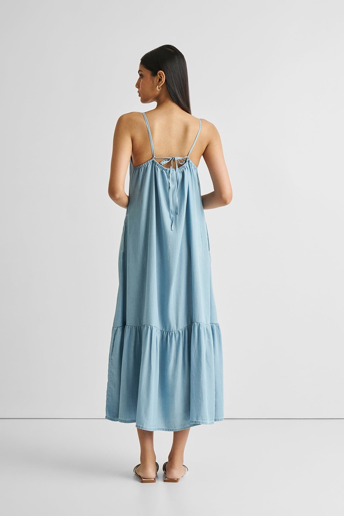 Flowy Maxi Dress in Blue Denim from Reistor