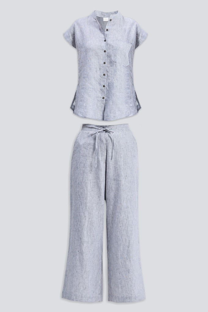 Relaxed-fit Shirt Set in Linen Stripes from Reistor