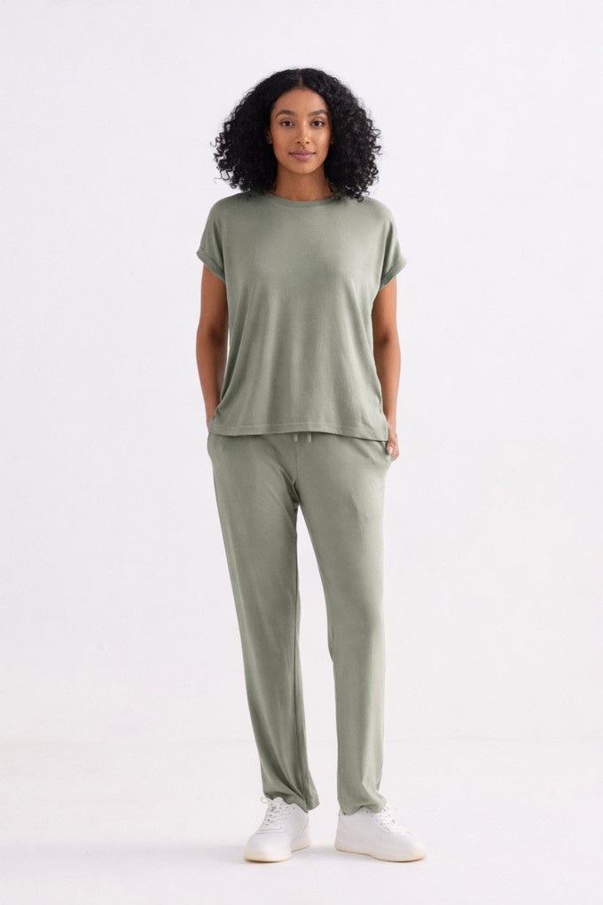 Relaxed Tee Set in Olive from Reistor