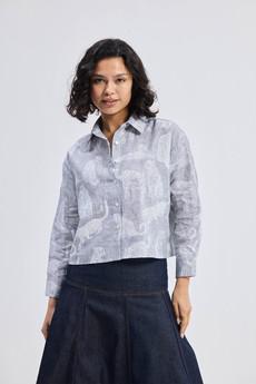 Oversized Boxy-fit Shirt in Animal Print via Reistor