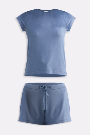 Essential Short Sleeve Tee Set in Blue from Reistor