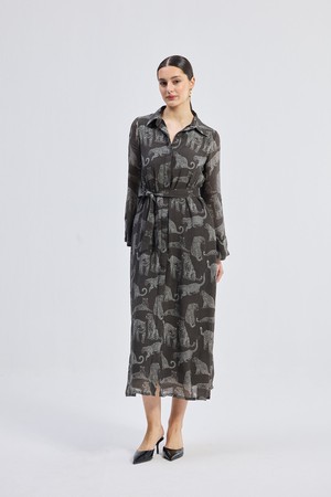 Relaxed-fit Shirt Dress in Animal Print from Reistor