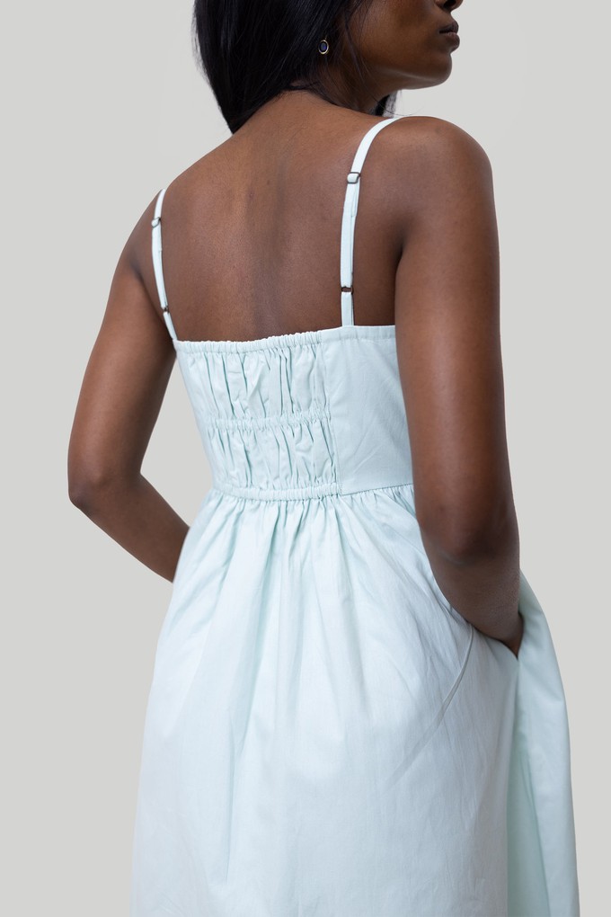 Ruched Strappy Dress in Mint from Reistor