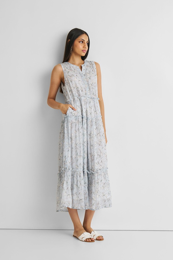 Perfect Resort Maxi Dress in Blue Florals from Reistor