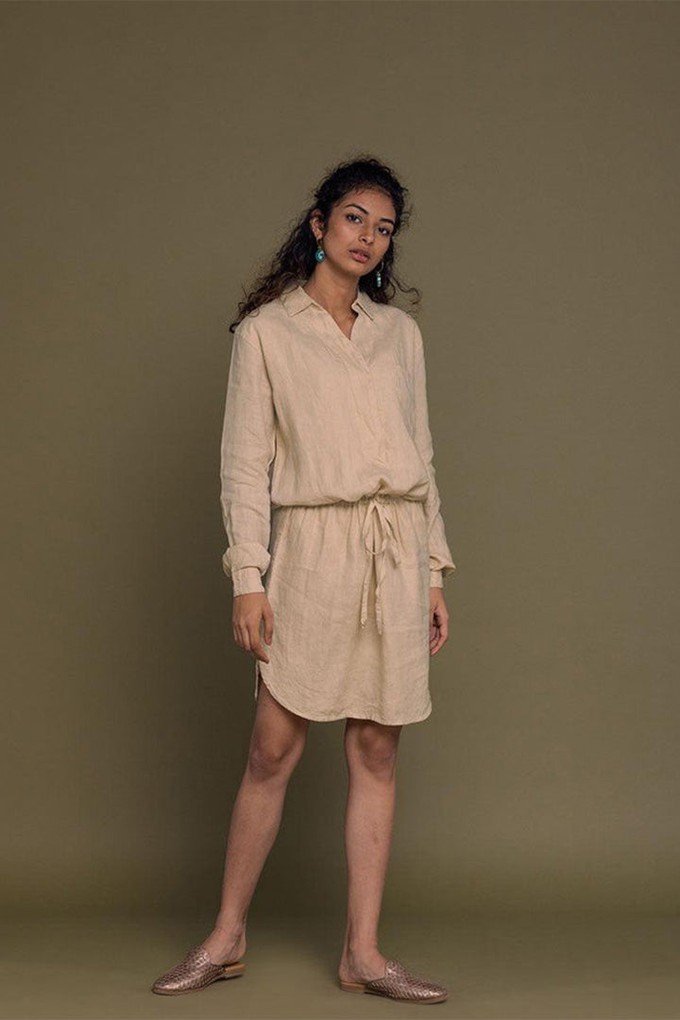 Meet me by the Cliff Dress in Neutral Beige from Reistor
