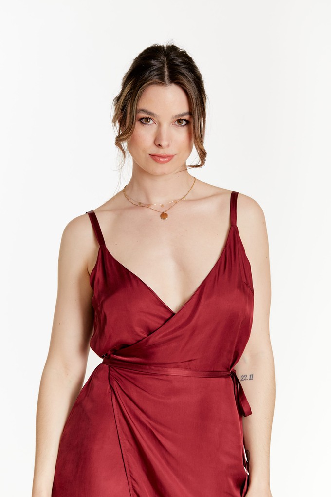 Vegan Silk Wrap Dress from Roses & Lilies