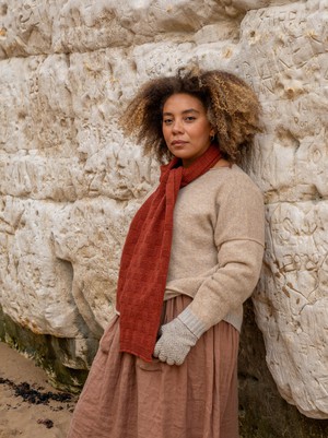 Garter Stitch Scarf | Rust from ROVE