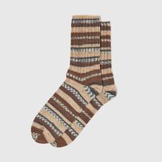 Mens Wool Fair Isle Socks | Brown via ROVE