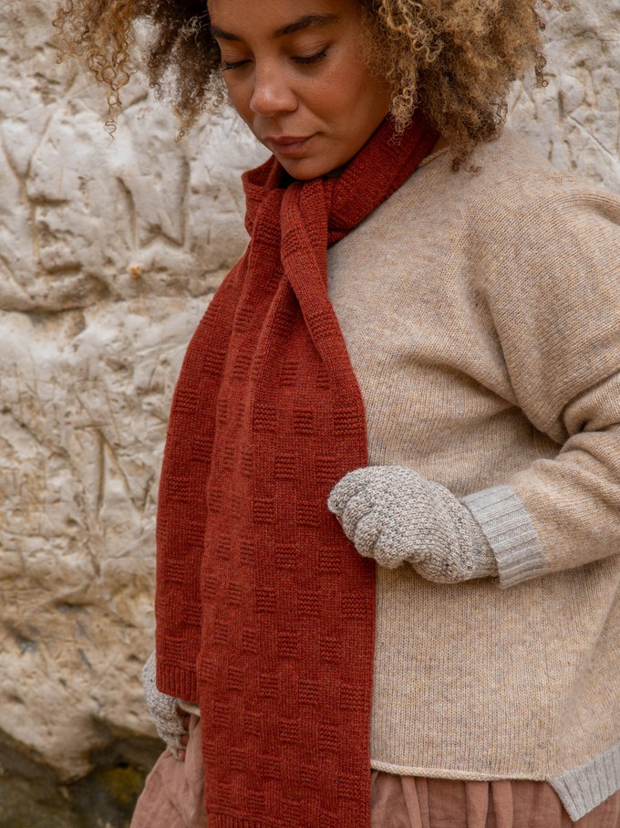 Garter Stitch Scarf | Rust from ROVE