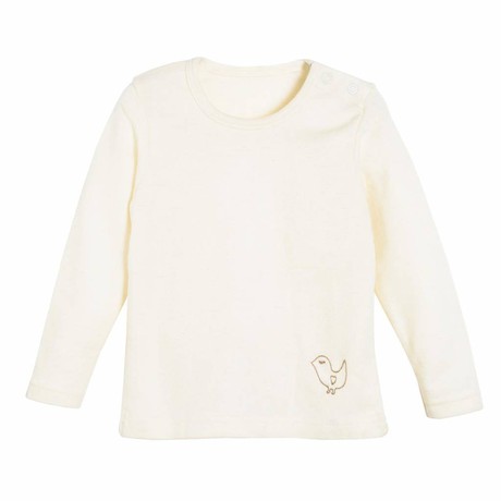 Living Crafts Babyhemd ronde hals wol/zijde from Schaapskleren