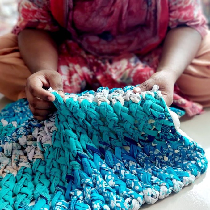 Chunky knit cushion covers, 18x18in 46x46cm, ethically handmade in Bangladesh from Shakti.ism
