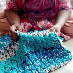 Chunky knit cushion covers, 18x18in 46x46cm, ethically handmade in Bangladesh from Shakti.ism