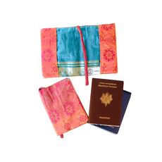 Handmade Recycled Sari Passport Covers, Upcycled Travel Wallets via Shakti.ism