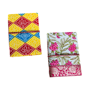 Eco Friendly Cotton Fabric Journals (5 x 7 in), Fair Trade Stationery Ethically Handmade in India from Shakti.ism