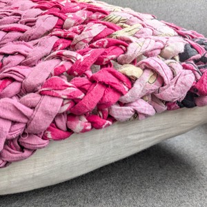 Chunky knit cushion covers, 18x18in 46x46cm, ethically handmade in Bangladesh from Shakti.ism