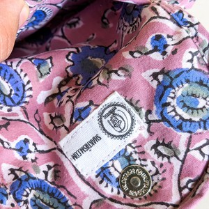 Lavender Block-Printed Crossbody Mobile Phone Cell Phone Bag With Slim Pocket from Shakti.ism