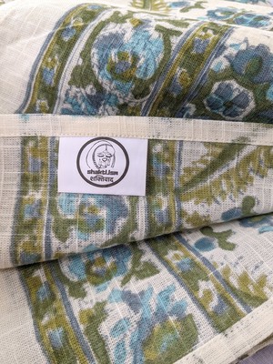 Hand block printed scarf, Indian cotton from Shakti.ism