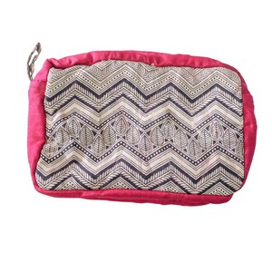 Large colourful upcycled sari box pouches from Shakti.ism