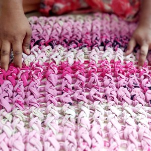 Chunky knit cushion covers, 18x18in 46x46cm, ethically handmade in Bangladesh from Shakti.ism