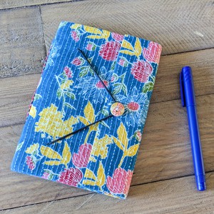 Eco Friendly Upcycled Fabric Journals with Elastic Flap Close, Fair Trade Stationery Ethically Handmade in India from Shakti.ism