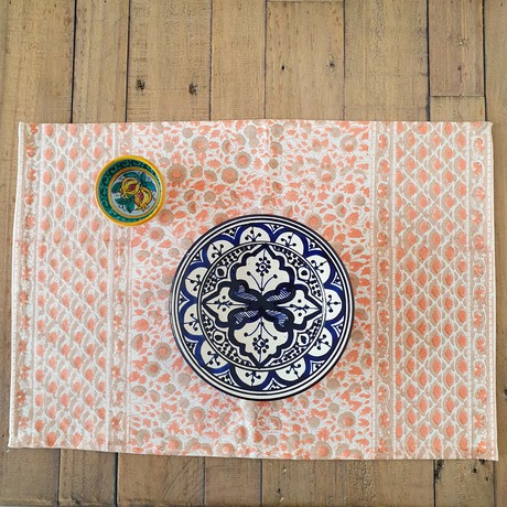 Block-printed organic cotton placemats (set of 2) from Shakti.ism