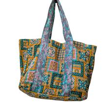 Large sari market tote bags via Shakti.ism