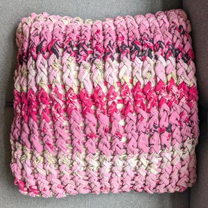 Chunky knit cushion covers, 18x18in 46x46cm, ethically handmade in Bangladesh from Shakti.ism