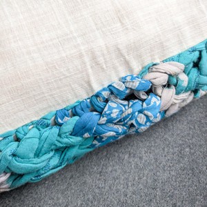 Chunky knit cushion covers, 18x18in 46x46cm, ethically handmade in Bangladesh from Shakti.ism