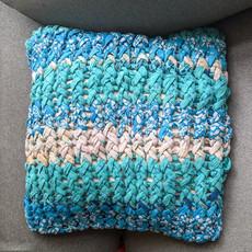 Chunky knit cushion covers, 18x18in 46x46cm, ethically handmade in Bangladesh via Shakti.ism