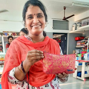 Mystery sari pouch, upcycled, medium from Shakti.ism