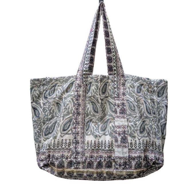 Large sari market tote bags from Shakti.ism