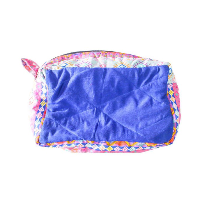 Large colourful upcycled sari box pouches from Shakti.ism