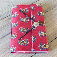 Eco Friendly Upcycled Fabric Journals with Elastic Flap Close, Fair Trade Stationery Ethically Handmade in India via Shakti.ism