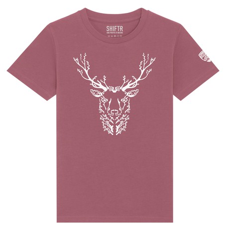 Het Hert Kids T-shirt - Dark Rose from Shiftr for nature