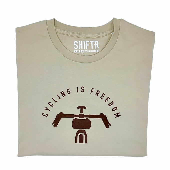 Gravelbike Freedom T-shirt from Shiftr for nature
