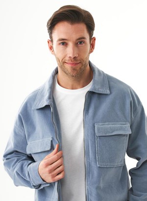 Overshirt Corduroy Rits Dusty Blue from Shop Like You Give a Damn