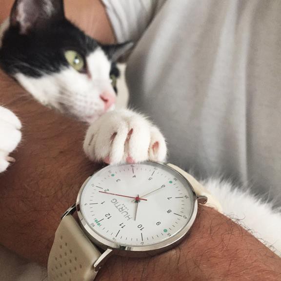 Moderno Rubber Horloge Zilver, Wit & CrÃ¨me from Shop Like You Give a Damn
