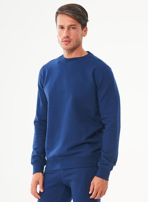 Sweatshirt Navy Blauw from Shop Like You Give a Damn