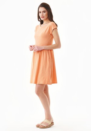 Jurk Jersey Slub Schelpkoraal Oranje from Shop Like You Give a Damn