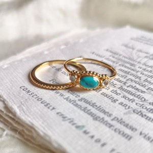 Om Turquoise Stapel Ring Zilver from Shop Like You Give a Damn